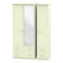 Cottage 3 Door 4 Drawer Mirrored Wardrobe